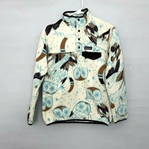 Patagonia RARE OWL 🦉 & MOON 🌙 PRINT Synchilla Fleece Top XS